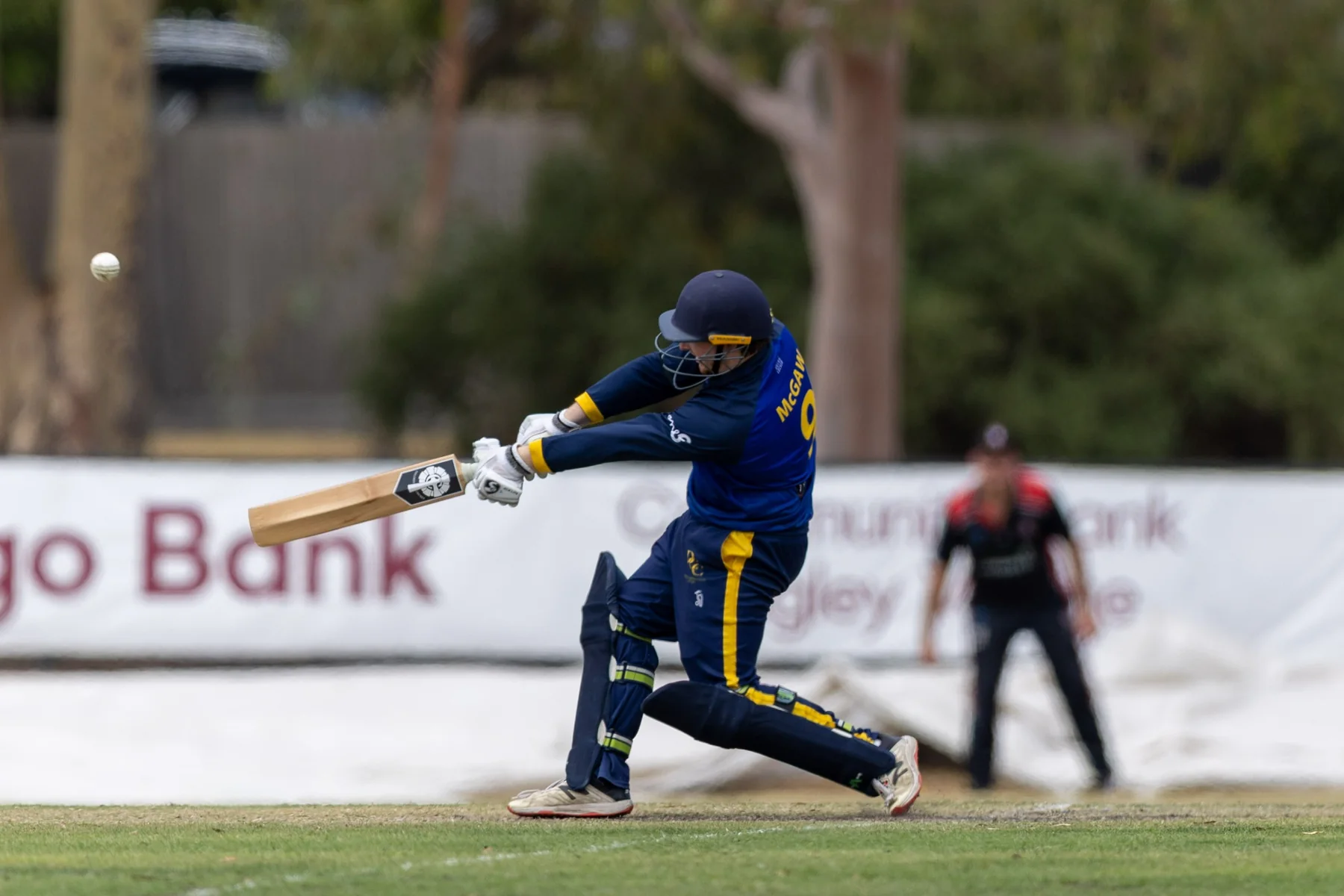 Dingley senior batter playing a shot