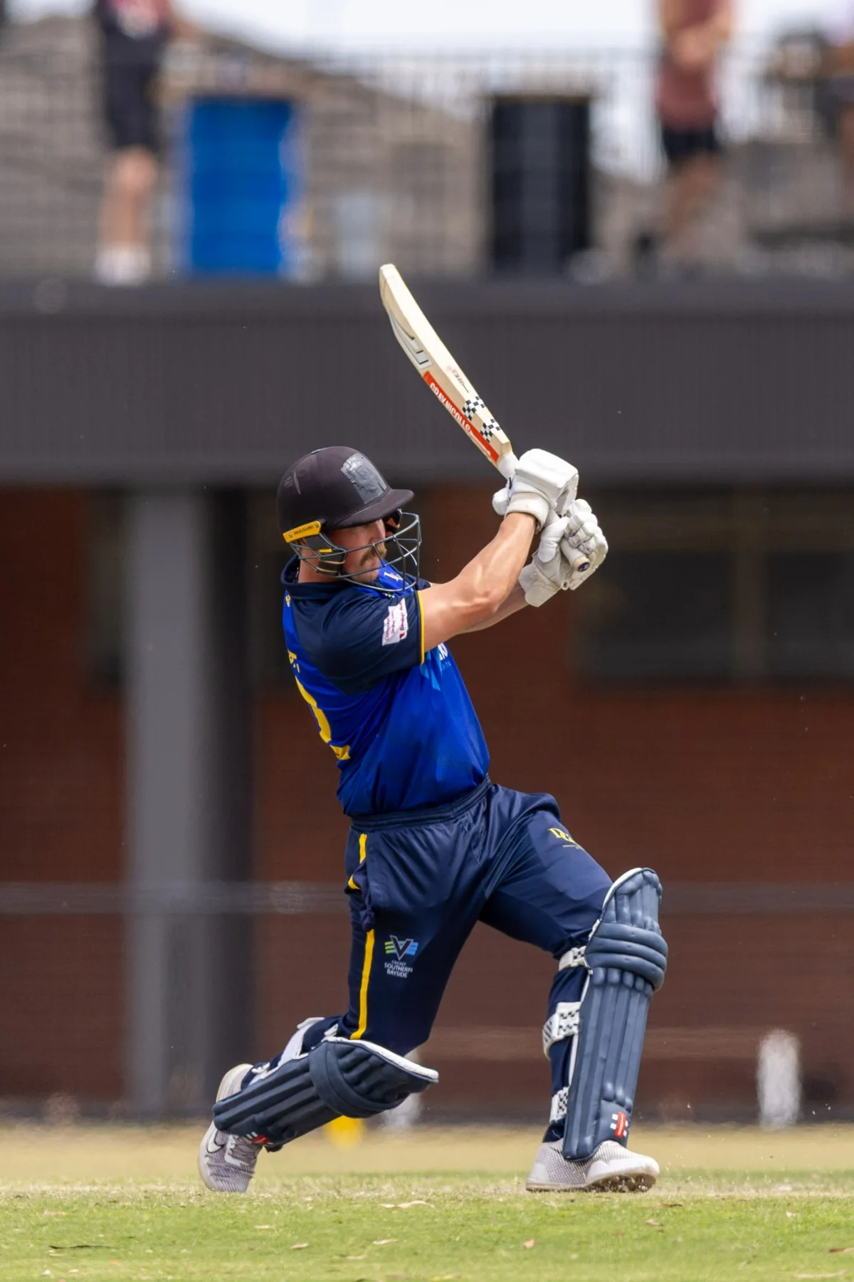 Dingley senior batter playing an attacking shot