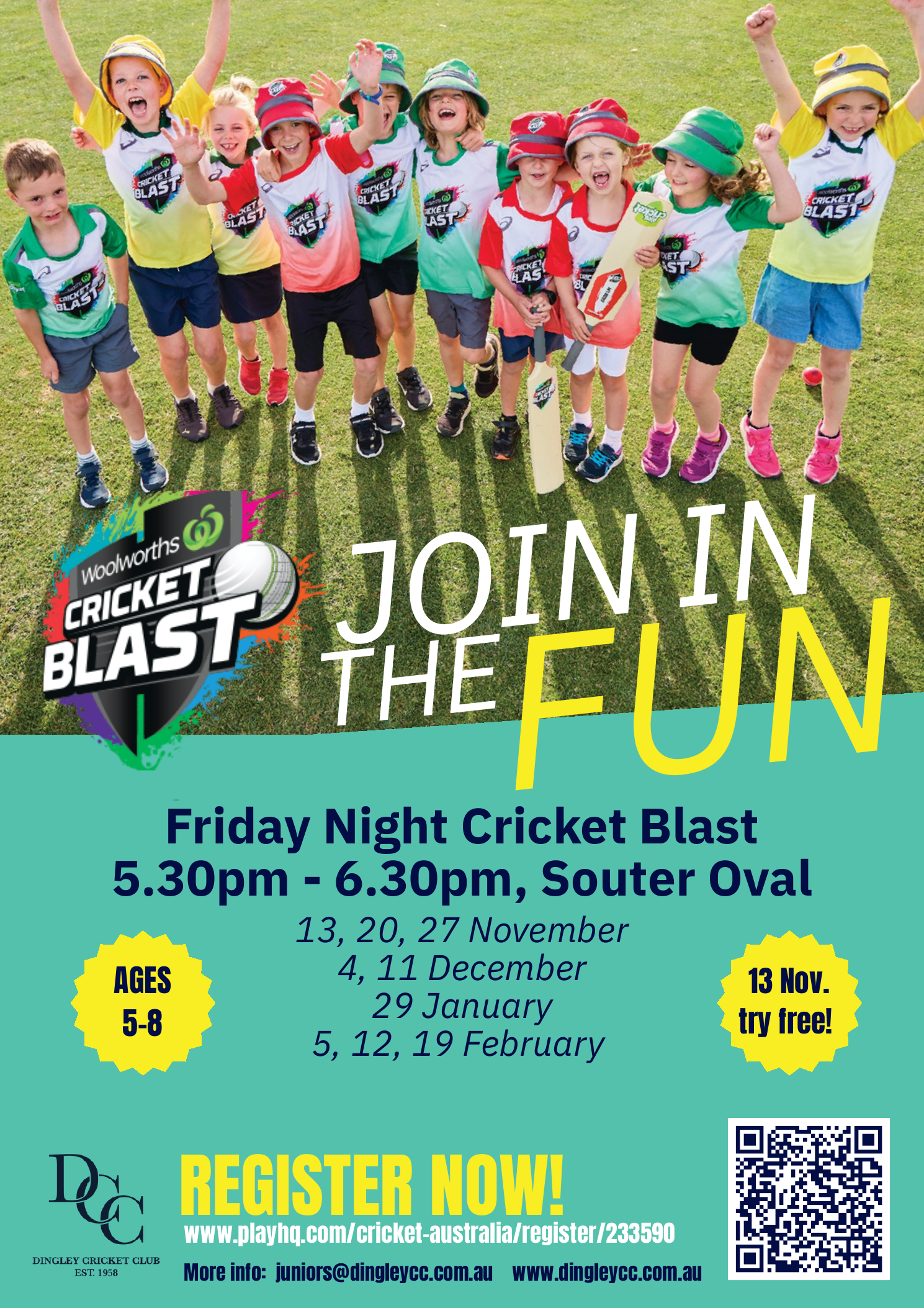 2026/27 Woolworths Cricket Blast flyer